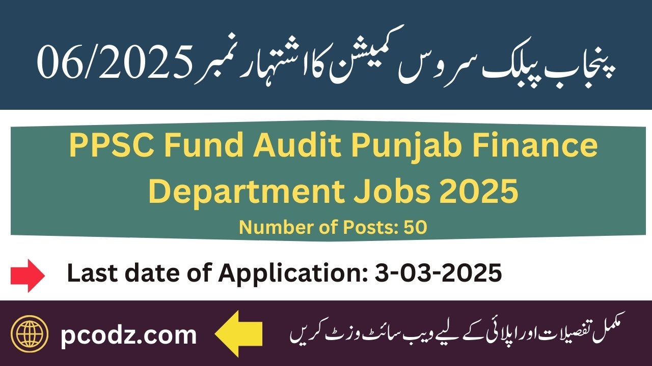 Punjab Finance Department Jobs 2025