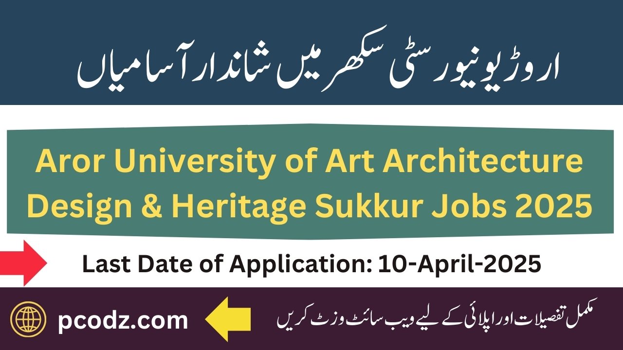 Aror University sukkur Jobs 2025